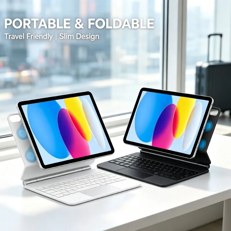 For iPad A16 2025 11 Inch TouchPad Keyboard Case A3355 Backlight Wireless Bluetooth Cover For iPad 11th 10th Generation