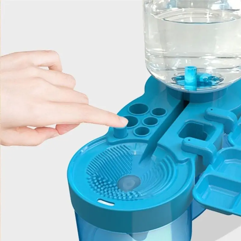 @@AB07 Hot Use Paint Brush Washer Paint Brush And Paint Washer Press And Drain Automatic Water Filling Brush Cleaner