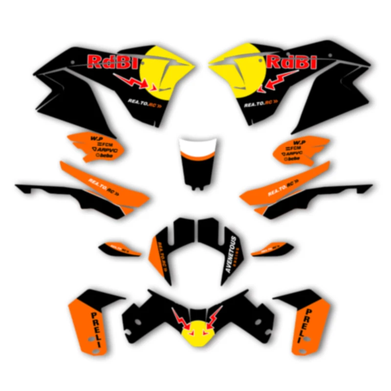 DSMTECH Custom Motorcycle Graphics For KTM 2017 2018 2019 2020 ADV1290-R-S 17-20 ADV1290 Decals Stickers Kits 002