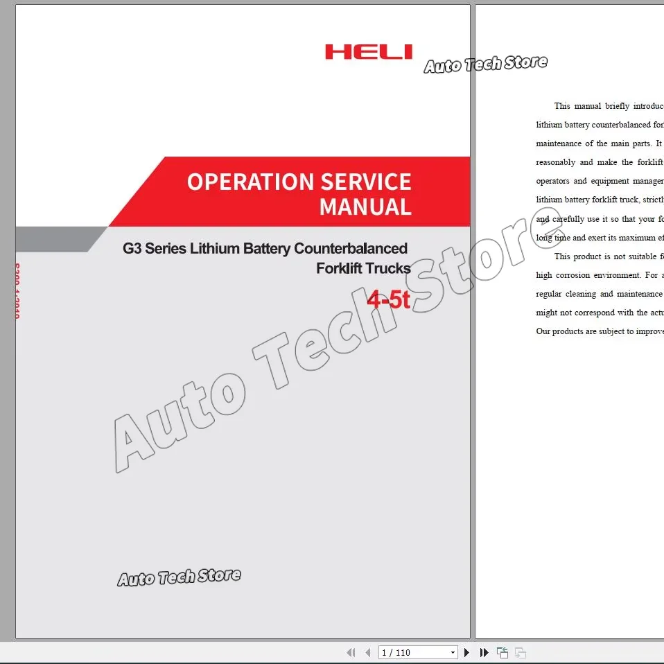 For Heli Forklift Service Manual & Parts Catalog PDF 8.96 GB