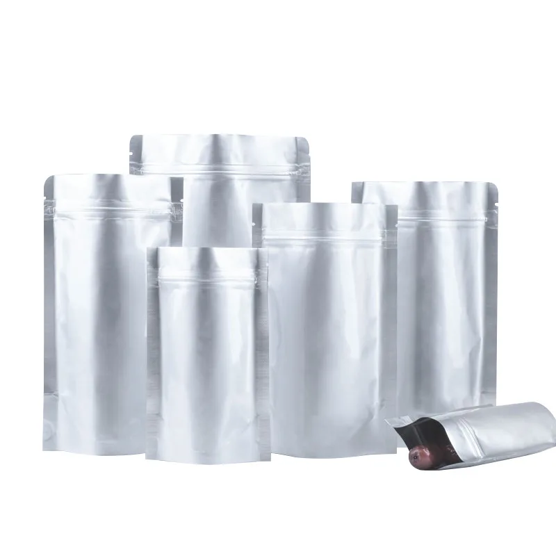 Food Grade  Heat Seal Zip Bags Aluminum Foil Mylar Tear Notch Matte Black Stand Bag Pack 1723+4 Size Pack Fellow