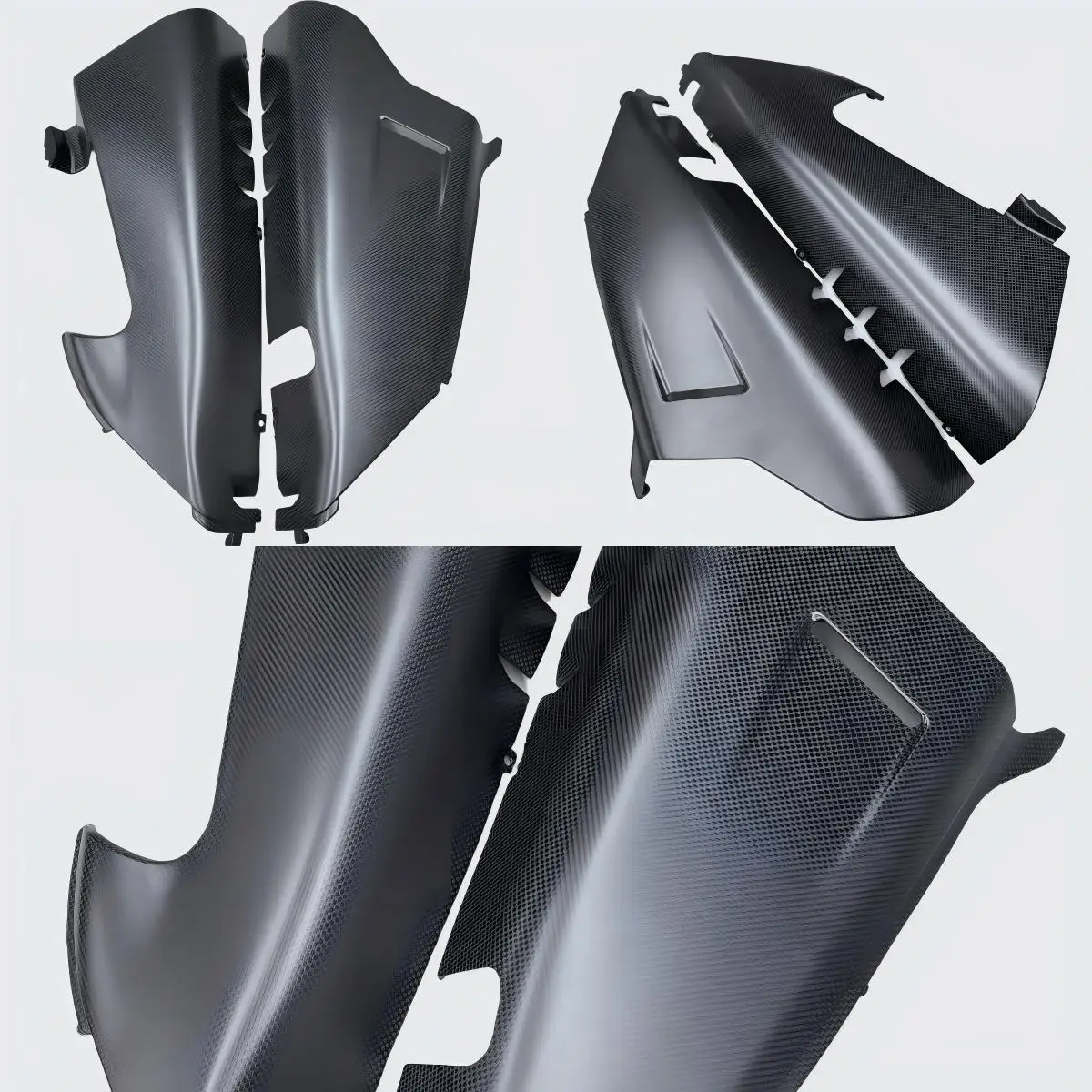 For DUCATI Panigale V4 V4S 2025 Carbon Fiber Exhaust Covers Lower Fairing Heat Shield Motorcycle Bodywork Accessories