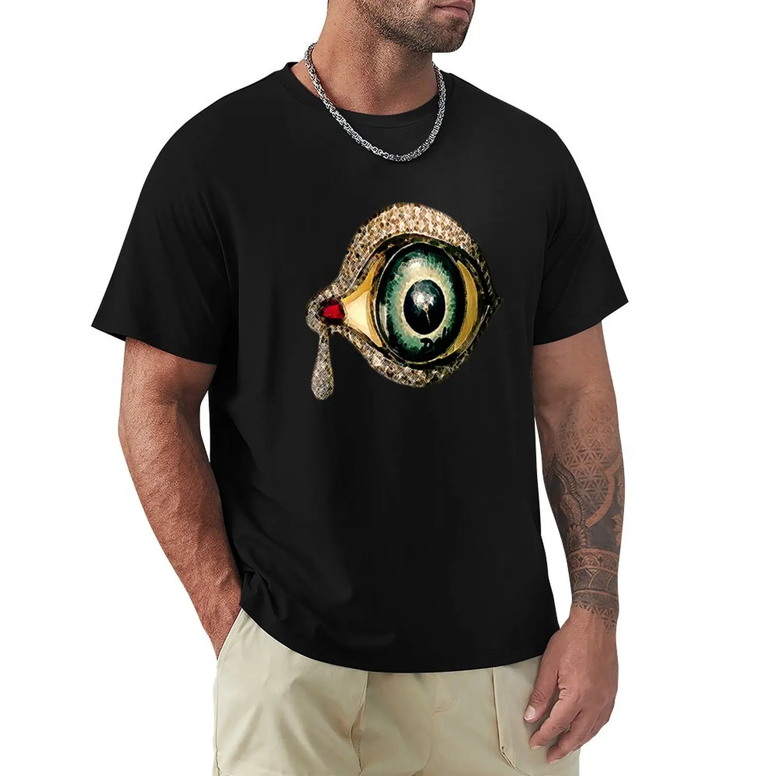 Dali Crying Eye T-Shirt Breathable Gym Short Sleeve T-Shirt