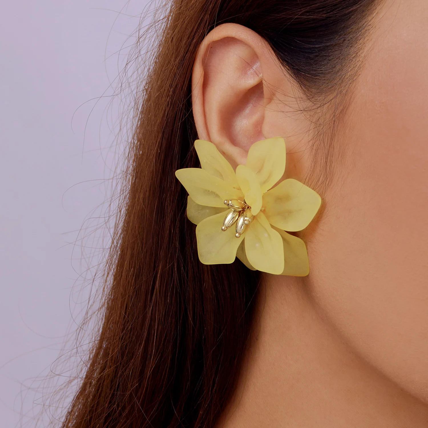 Übertriebene weiße Blumen-Ohrringe für Frauen, trendige Böhmen, bunte Blumen-Ohrstecker, Vintage-Schmuck, Hochzeits-Party-Geschenke – Detail 16
