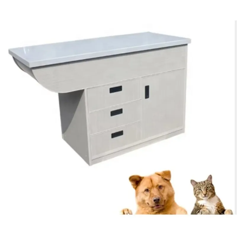 Veterinary Wet Table Dry Pet Animal Disposal Table Veterinary Examination Animal Consultation Table for Animal Care and Supplies