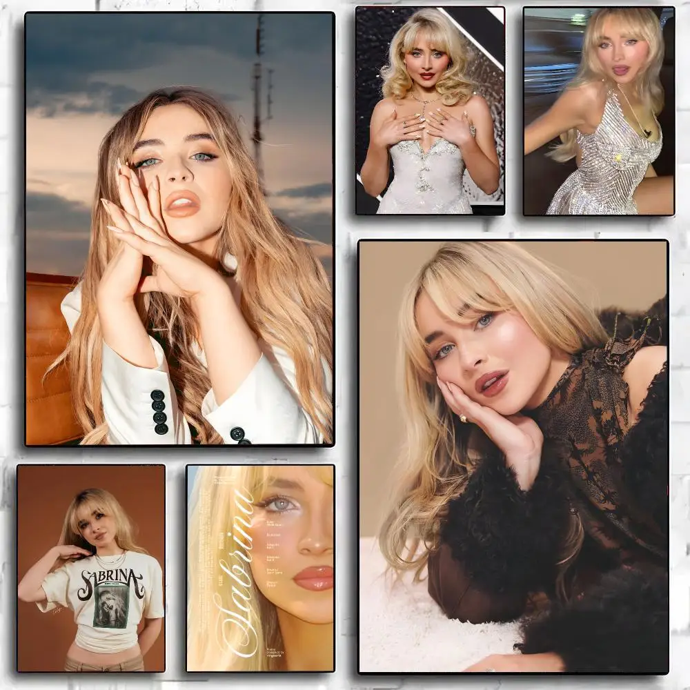 Singer S-Sabrina Carpenter Poster Poster Painting And Print Wall Art Picture For Home Room Decor Gifts