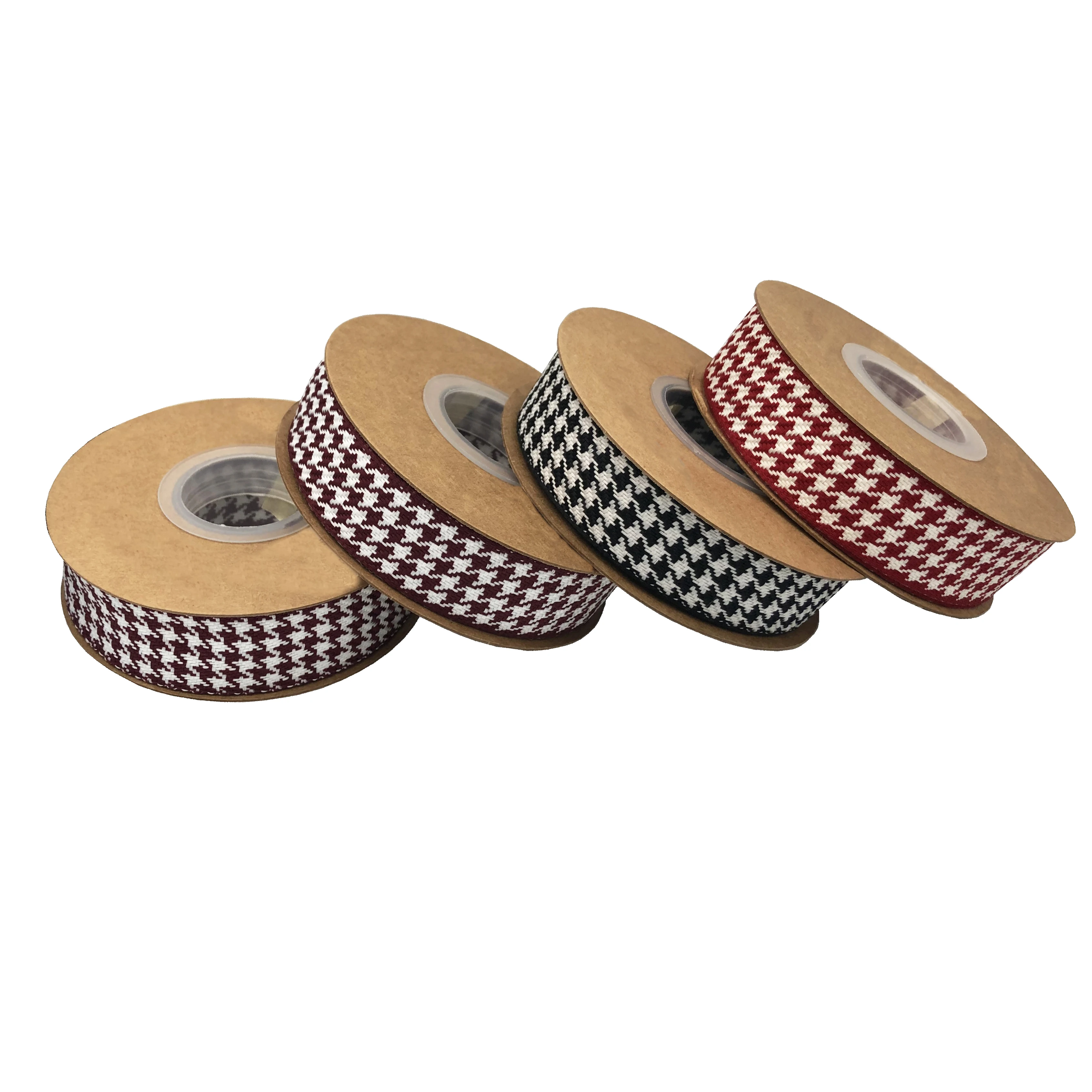 

Plaid Cotton Ribbon Houndstooth Wedding Christmas Decoration DIY Sewing Fabric Handmade Bow Ribbon Flower Gift Packaging