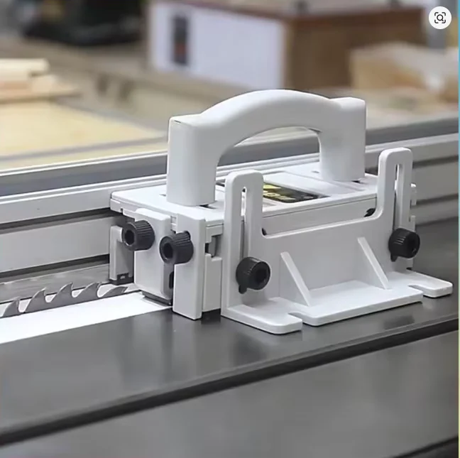 منشار الطاولة دفع كتلة منشار دائري كهربائي دافعة آمنة على الطاولة لجهاز توجيه النجارة ملحقات قطع وصلة الطاولة