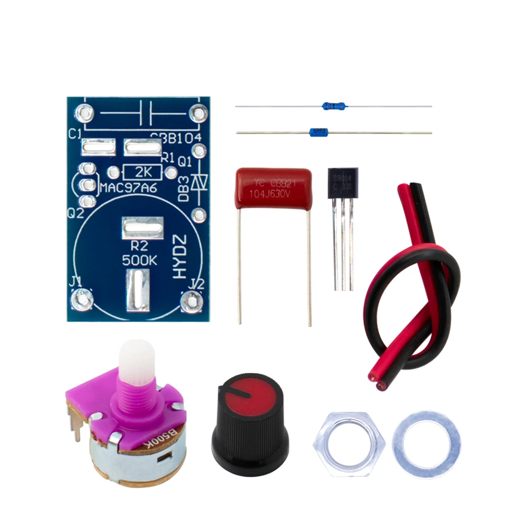 100W Dimmer Module DIY Kit with Switch Potentiometer Speed Regulation Module for Arduino Electronic Suite laboratory