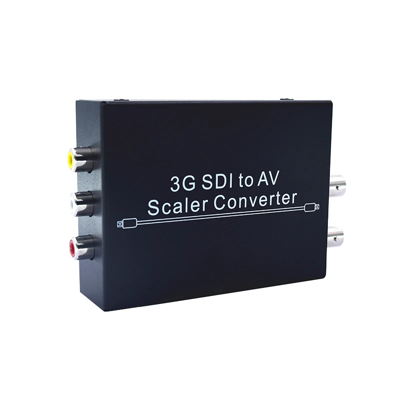 Full HD 1080p 3G SDI to AV SDI Scaler Converter 3G/HD/SD SDI to R/L RCA CVBS Adapter Converter