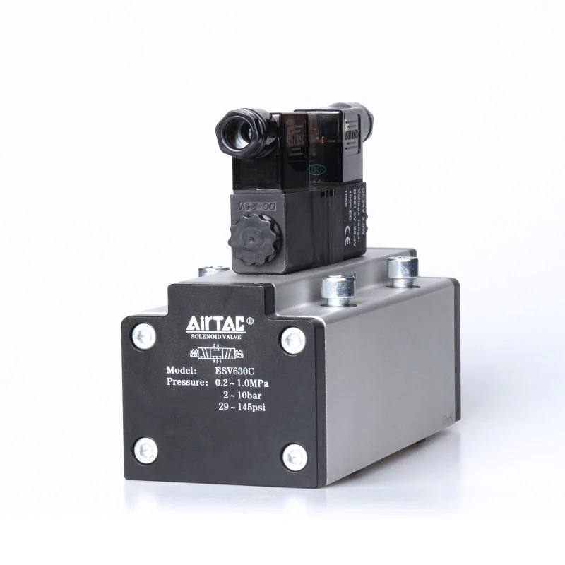 AirTAC ESV Series Standard Solenoid Valve  5/2 Way 5/3 Way Pneumatic Directional Control Valve ESV200 ESV300 ESV400 ESV600