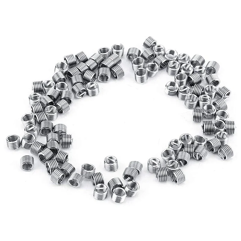 ABLN-200Pcs Wire Insert Thread, Heli Coil Thread Repair Stainless Steel SS304 Thread Insert Coiled Wire Insert (M40.71.5D)
