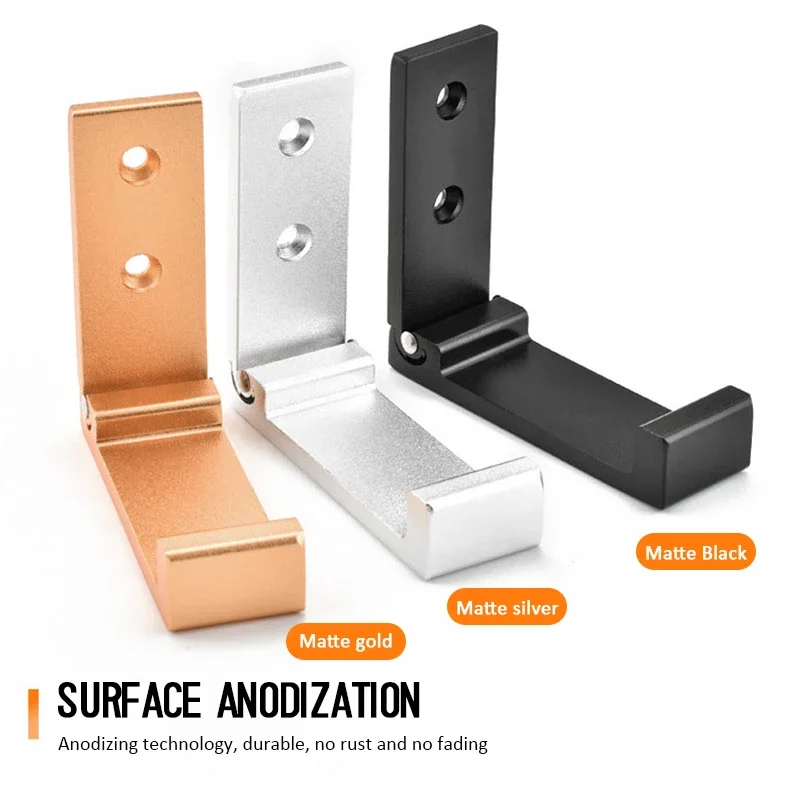 Supporto per supporto pieghevole per cuffie Gancio per gancio da parete in lega di alluminio