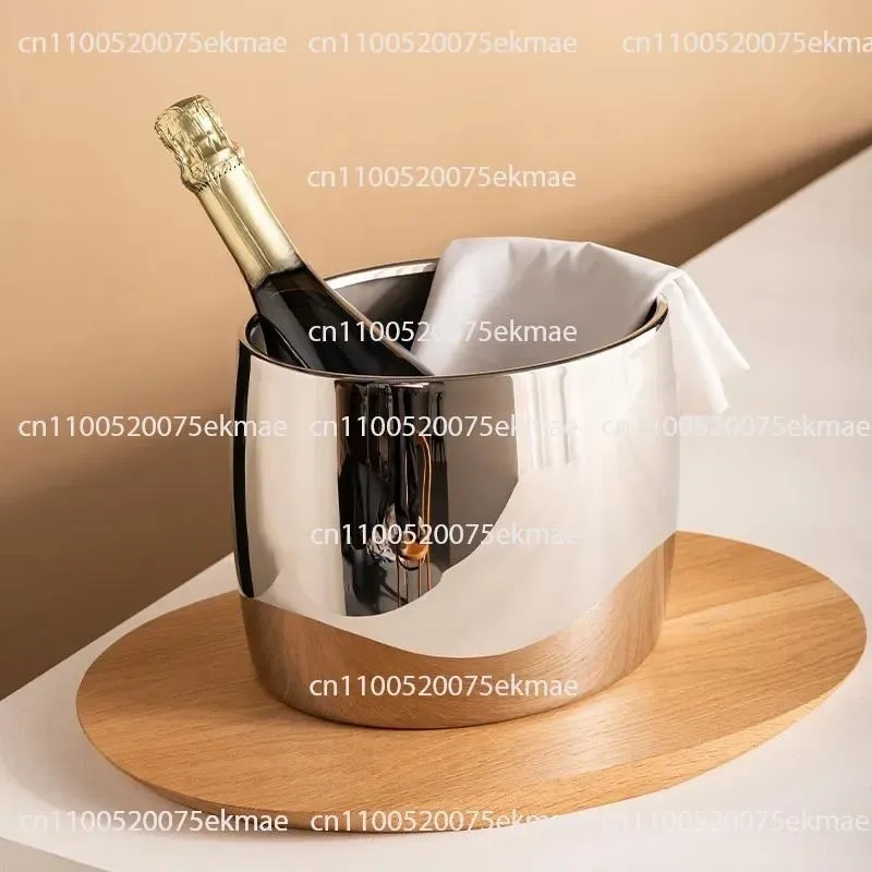 Oval Stainless Steel Ice Bucket, Chilling Bucket, Ice Cube Bucket – Minimum Order Quantity: 2