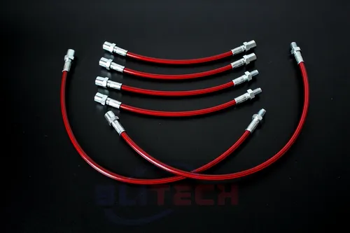 Imagen 1 del producto Cables del kit de línea de freno de acero inoxidable para BMW E36 E34 E32 Rojo Azul Plata Negro