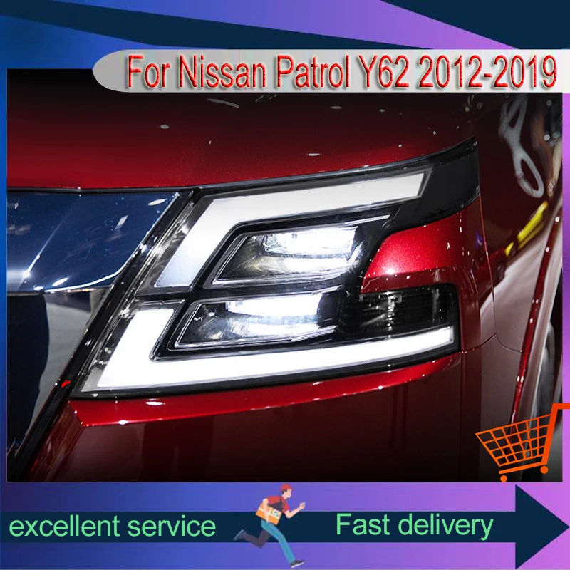 

Аксессуары для передних фар Nissan патруль Y62 2012-2019, осветительные приборы для автомобилей, передние лампы, инструменты, автомобильные сборки