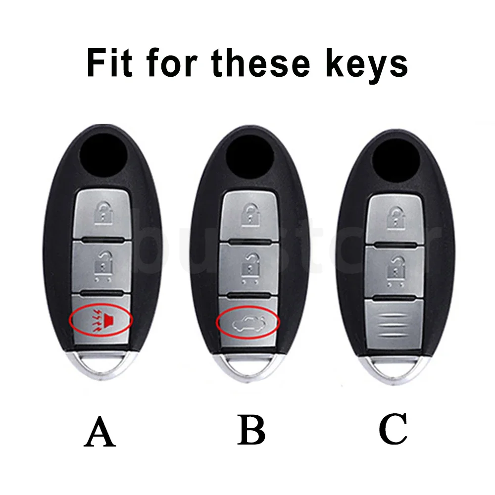 3 Buttons TPU Shell Fob For Nissan Qashqai Juke J10 J11 X-Trail T32 T31 Kicks Tiida Pathfinder Note Infiniti Car Key Case Cover