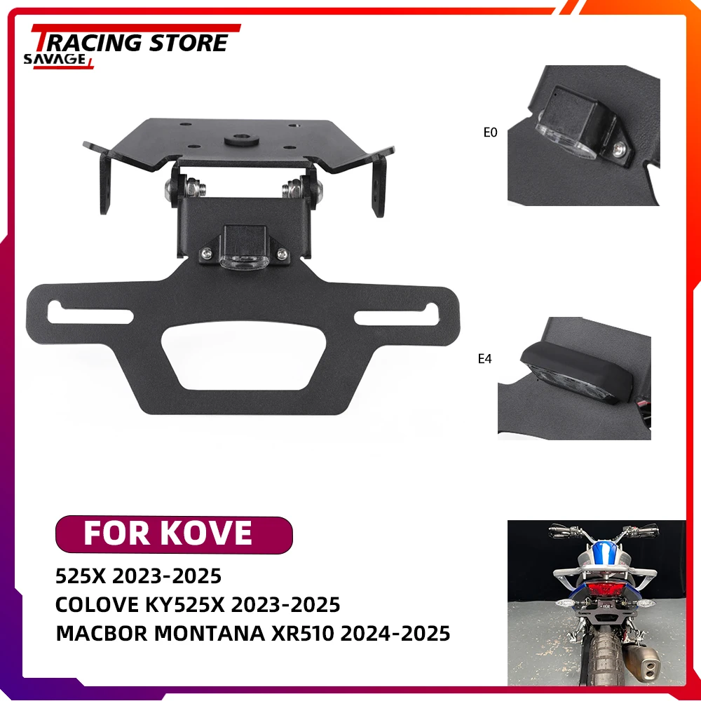 

For KOVE 525X Colove KY525X Macbor Montana XR510 Registration Frame Bracket Tail Tidy Fender Eliminator Kit License Plate Holder