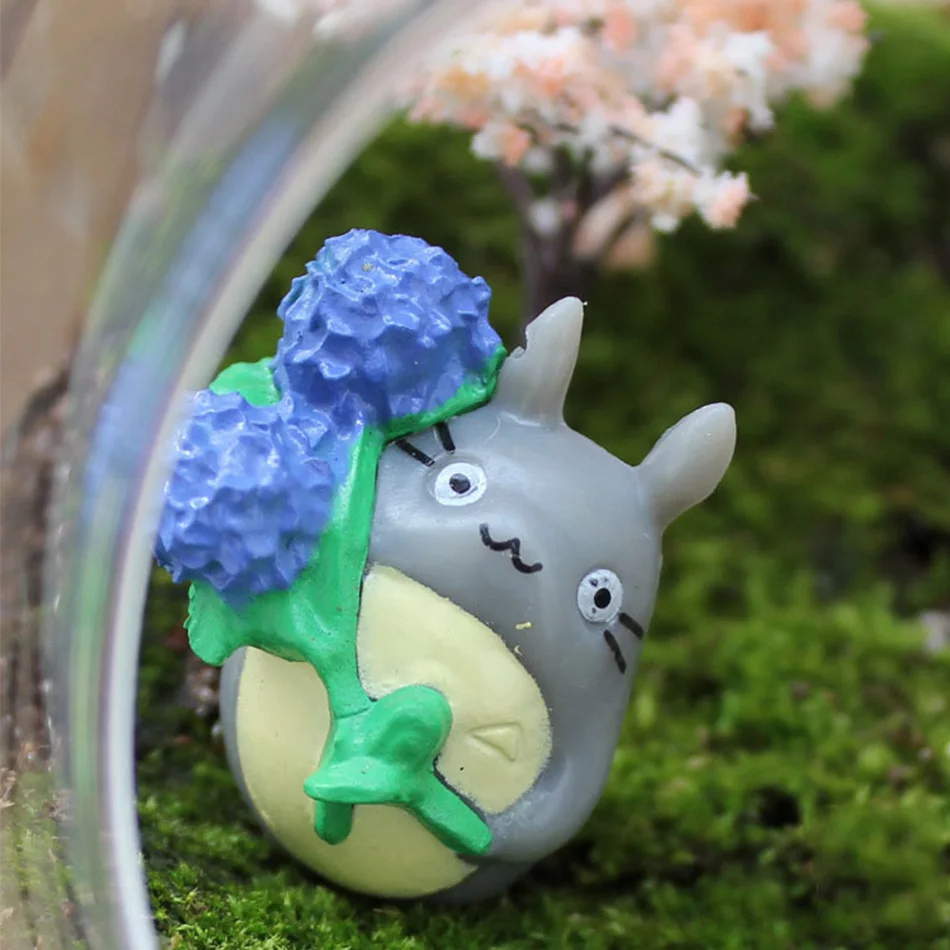 12-teiliges Set Totoro-Figuren Mini-Statuen Niedliche Mikro-Landschaft Auto-Ornament Miyazaki Hayao Serie Kindergeschenk Dekorative Sammlerstücke – Detail 10