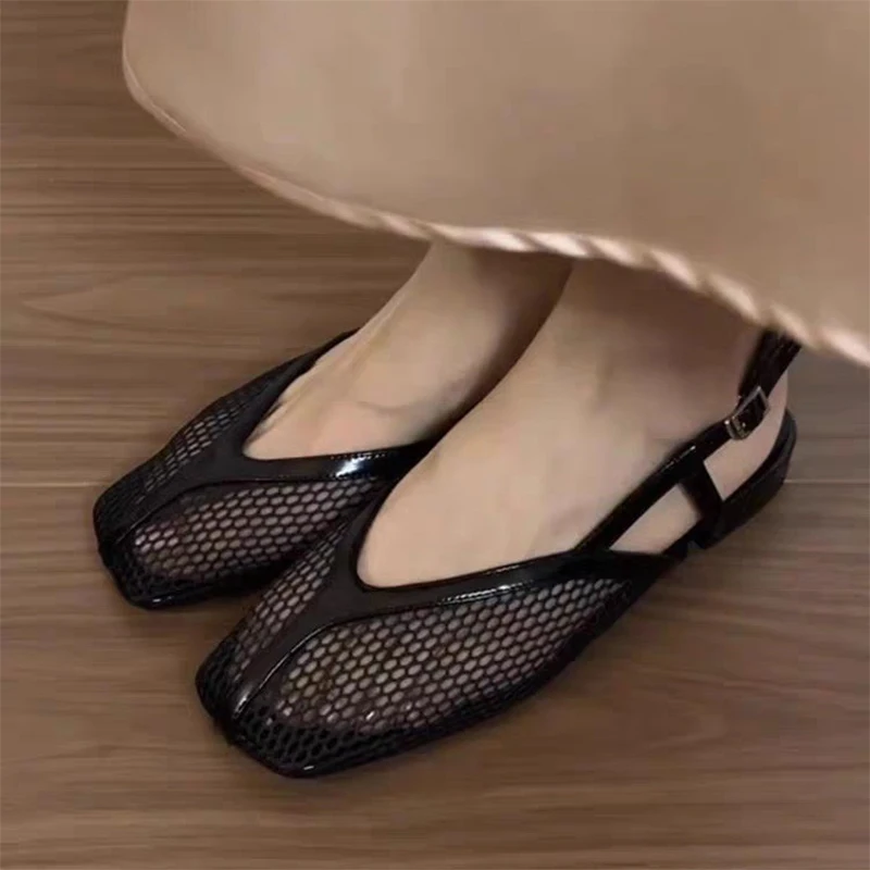 

Wonen Mesh Sandals Flats Shoes Summer Fashion Slippers 2026 New Sport Comfort Beach Shoes Casual Slingback Flip Flops De Mujer
