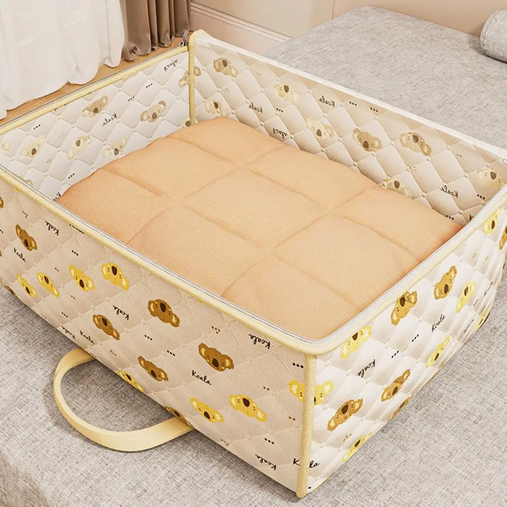 Portable Quilt Storage Bag Large-capacity Non-Woven Clothing Finishing Pouch Koala Print Foldable Moving Bag Household