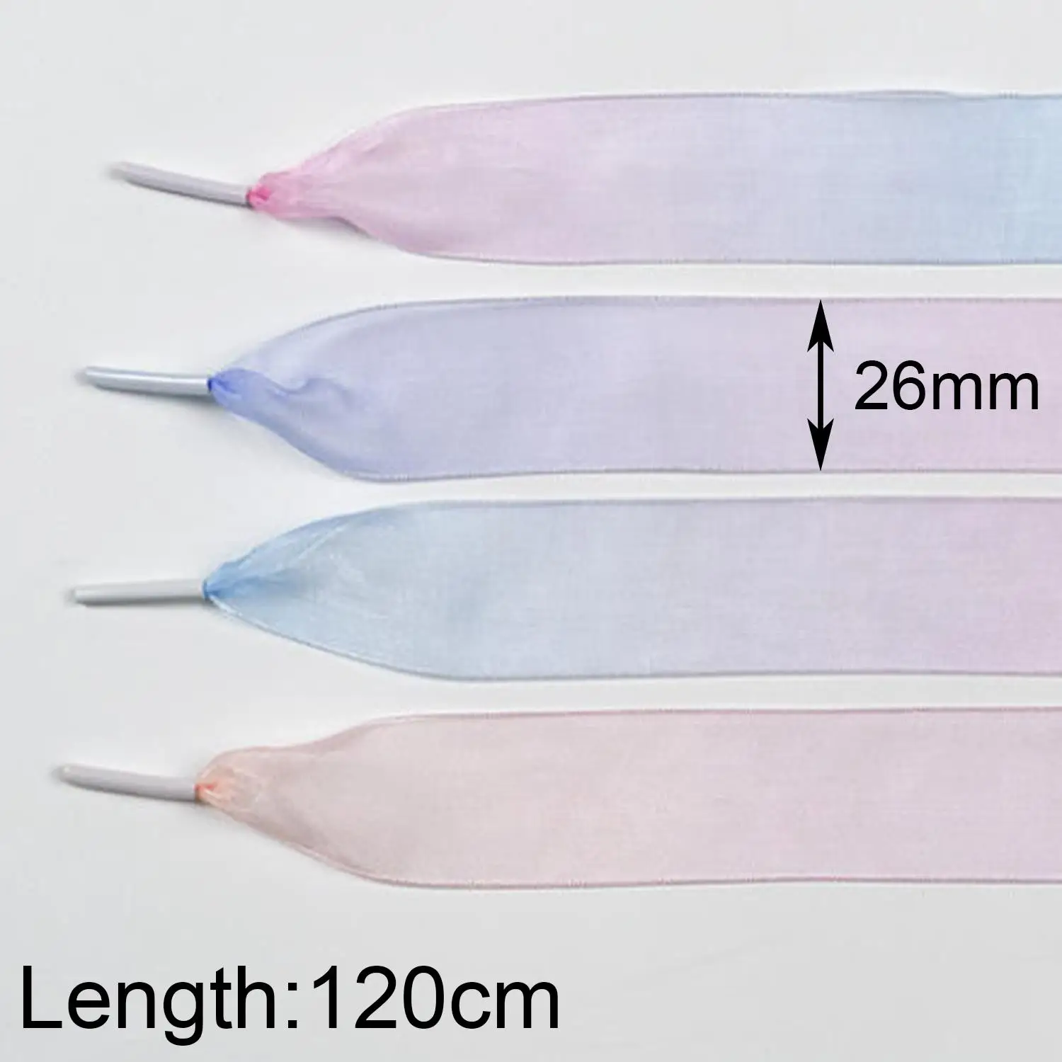 جديد عرض شقة الحرير رباط الحذاء الشيفون الغزل أربطة الحذاء أحذية رياضية حبل حذاء كبير القوس الأربطة للأحذية 120 سنتيمتر إكسسوارات أحذية #2