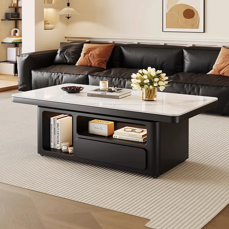 

Moving Luxury Coffee Table Modern Living Room Storage Designer Organizer Writing Side Table Dinner Couchtisch Home Furniture