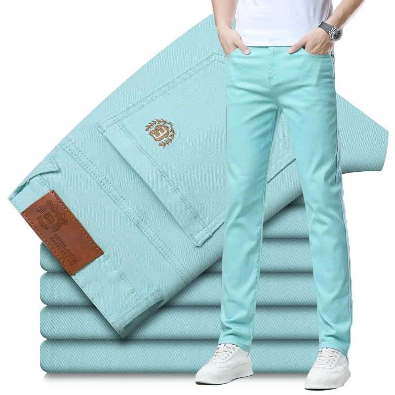 

Male Casual Business Fashion Jeans Elastic Straight Comfortable Washed Cowboy Pants Brand Clothing Streetwear Denim Trousers