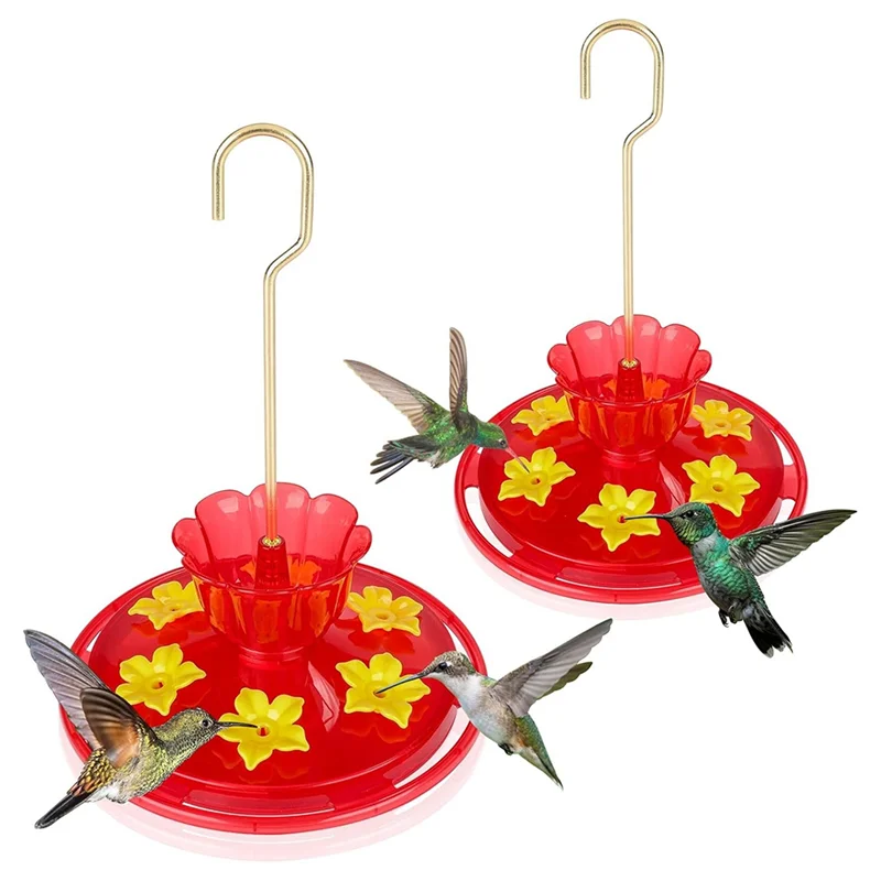 

PORK-Hummingbird Feeder For Outdoors Hanging Wild Bird Feeders With Perch For Outside Backyard Decor