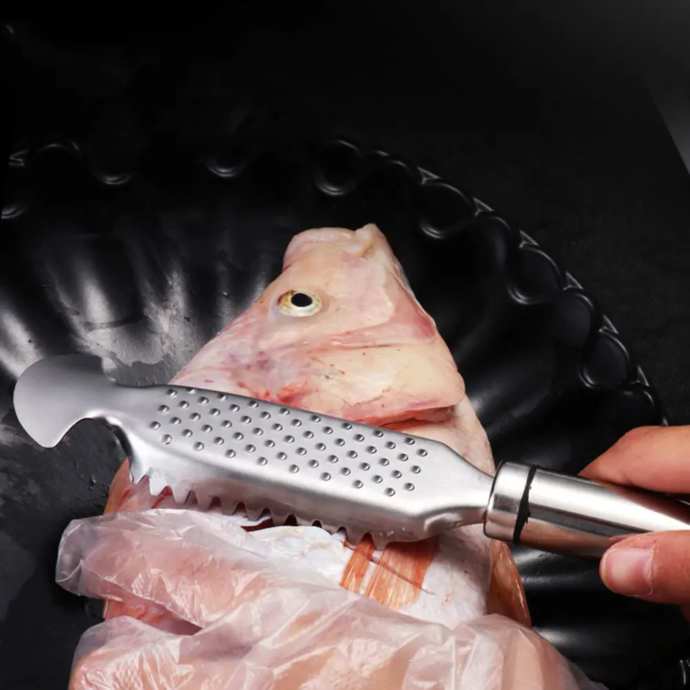 

2Pcs Fish Scale Scraper Stainless Steel Fish Scaler Household Kitchen Cleaning Tool Ergonomic Handle Rust Resistant