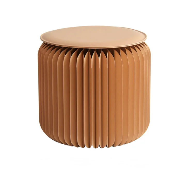 

30 Cm Paper Folding Stool Space Saving Colorful Round Furniture Stool Shape Photography Props Store Wedding Decorative Plinth