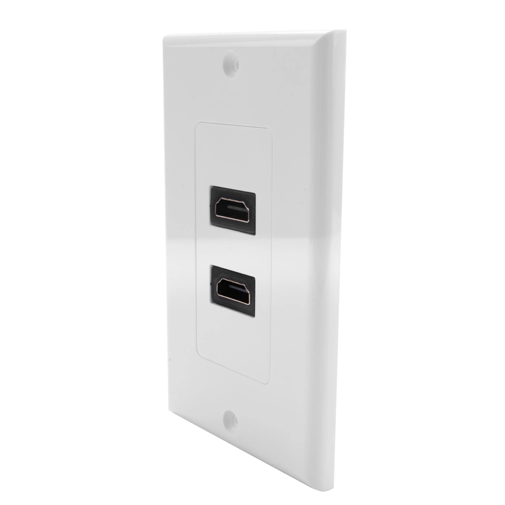 2-Ports Wall Face Plate Panel Outlet 1080p Cover Coupler Socket HOT