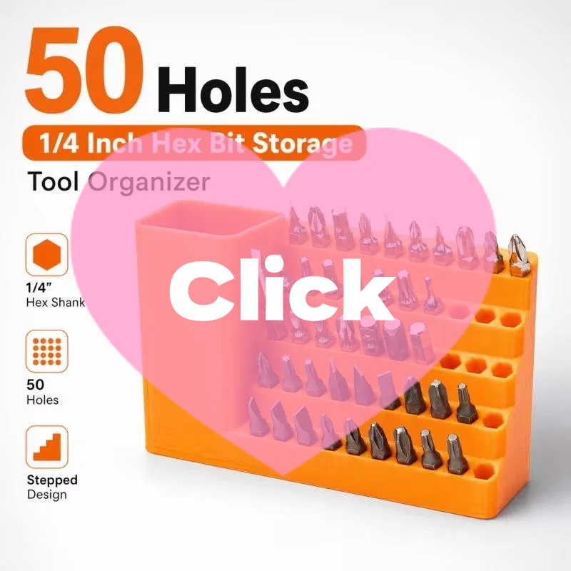50-Hole Drill Bit Organizers Screwdriver Bits Holder Storage Tool Box Heavy Duty Tool Bag Power Gift Power Rack