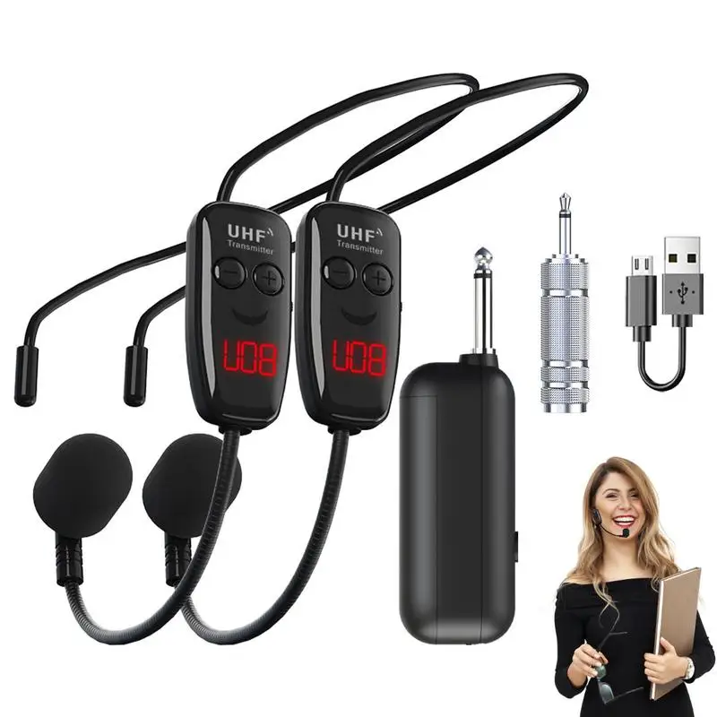 Head-wear UHF Wireless Microphone Headset Rechargeable Head-wear Wireless Microphone For Voice Amplifying In Conference Teaching