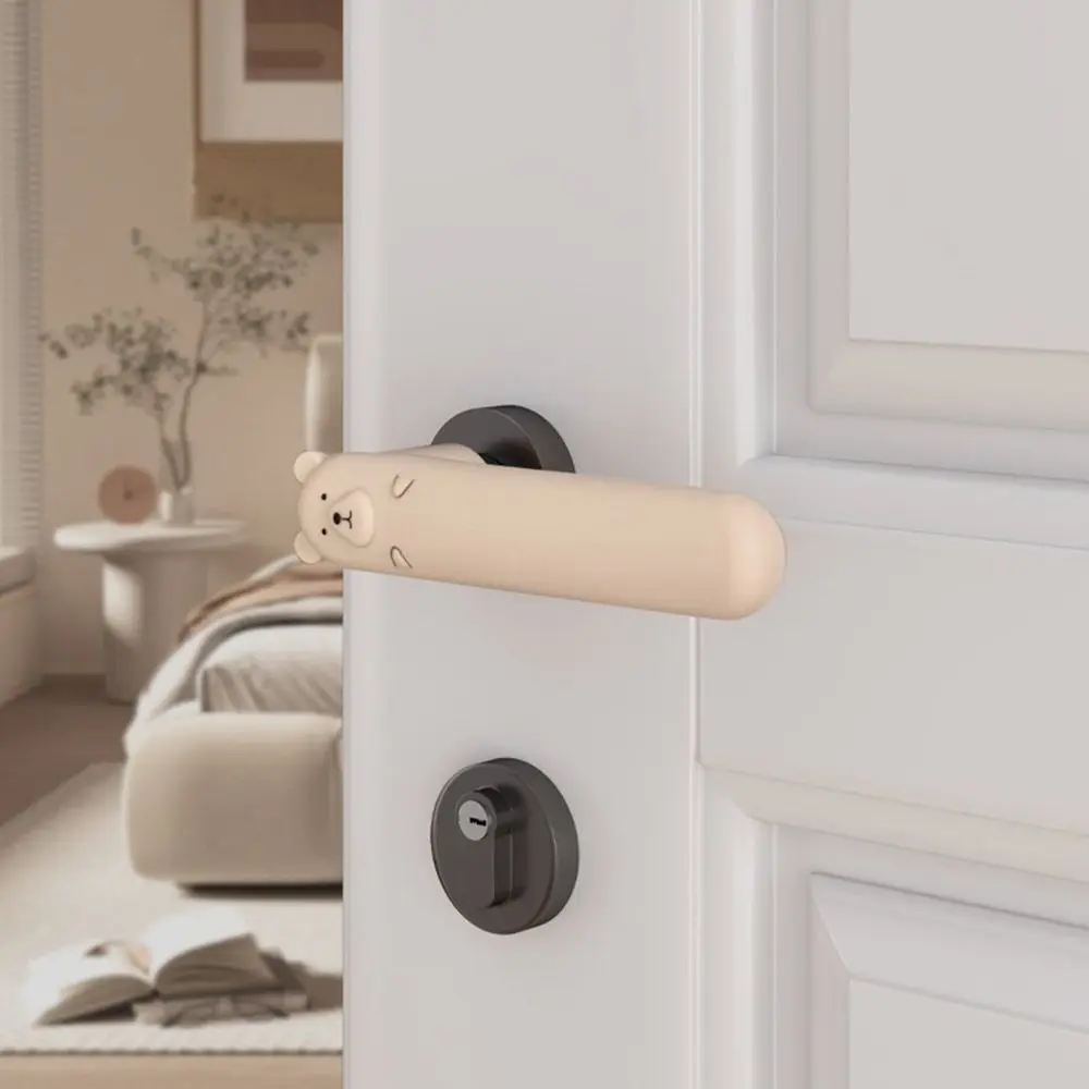 Silicone Door Handle Cover Anti Collision Anti-Static Door Knob Cover Anti-Slip Silent Kids Safety Doorknob Protector Home