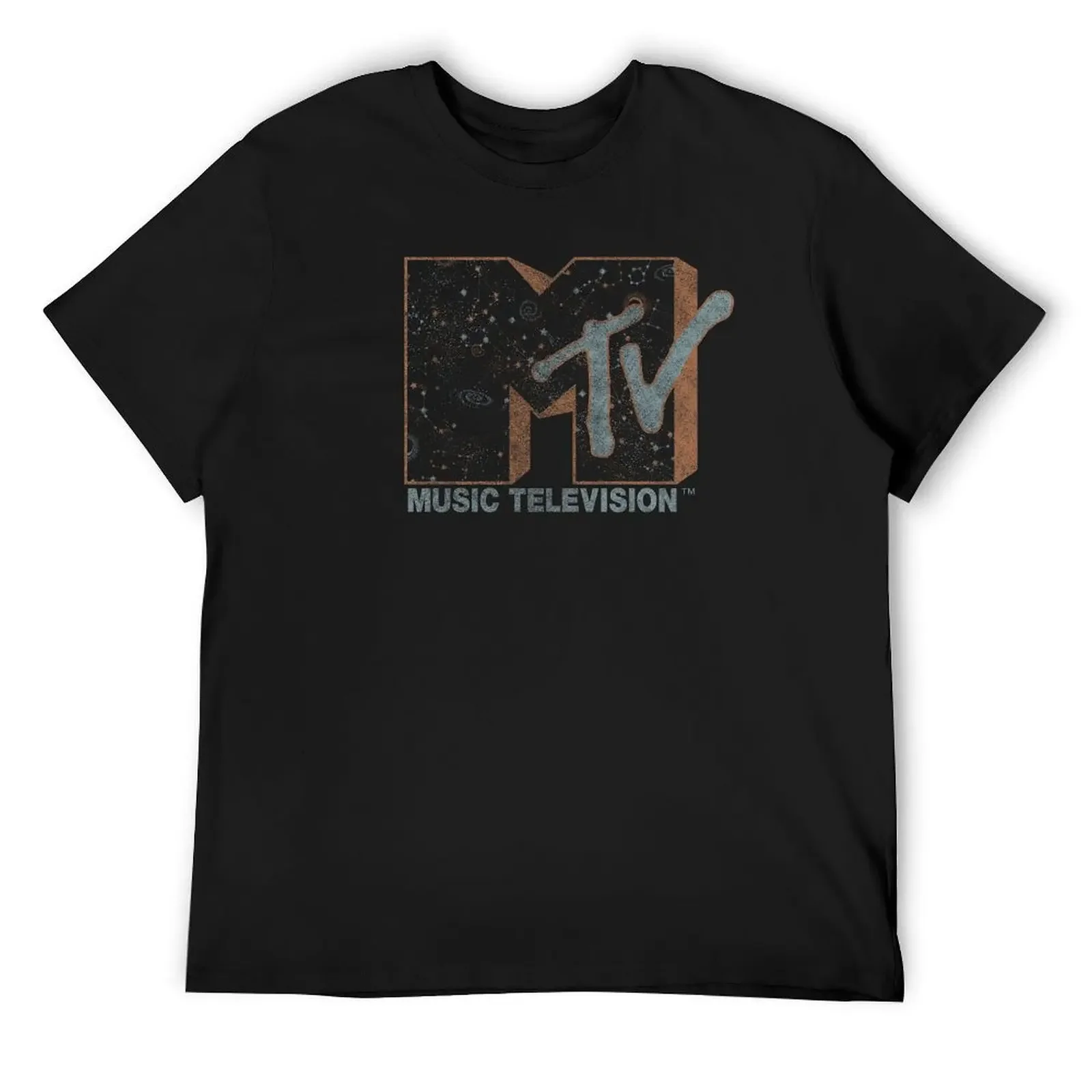 MTV Vintage Galactic Constellations MTV Logo T-Shirt blue archive anime figures big and tall t shirts for men