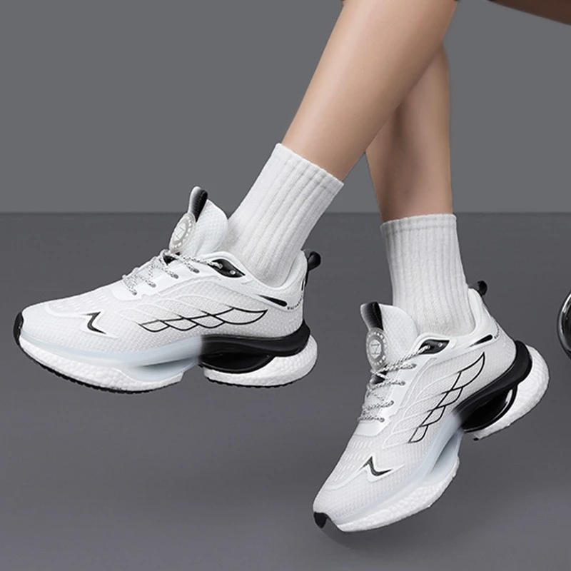 Damen-Sportschuhe, atmungsaktive, stoßdämpfende Mesh-Laufschuhe, modische und vielseitige Freizeitschuhe