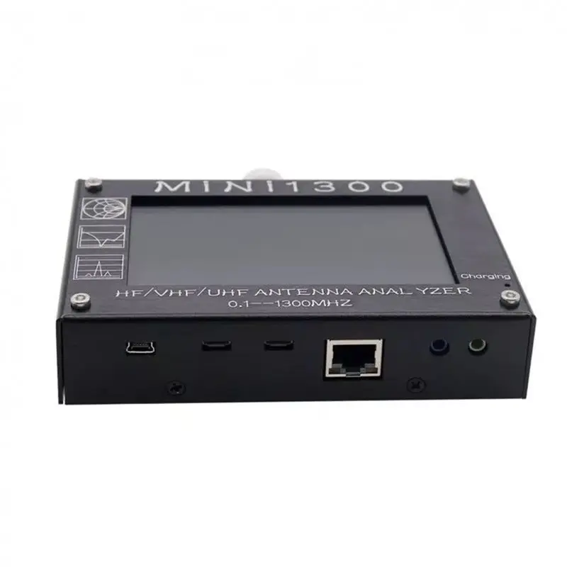 A99E-Mini1300 0.1‑1300Mhz /VHF/UHF Antenna Analyzer Meter Tester 4.3 Inch LCD Touch Screen SWR Meter For Ham Radio