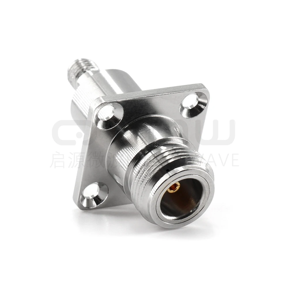 

0-6G RF Coaxial Adapter Four Hole Flange Fixed Connector N Female to SMA Female KK