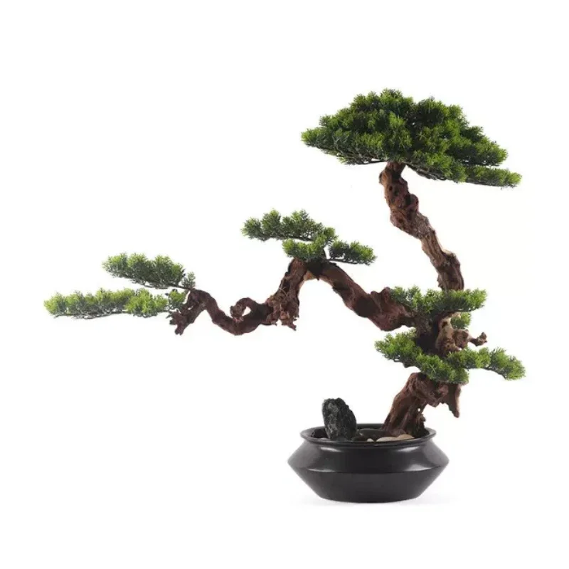 Simulation Welcome Pine Decoration, Artificial Pine Tree Ornament, Home Porch & Shop Tabletop Soft Craft Decor