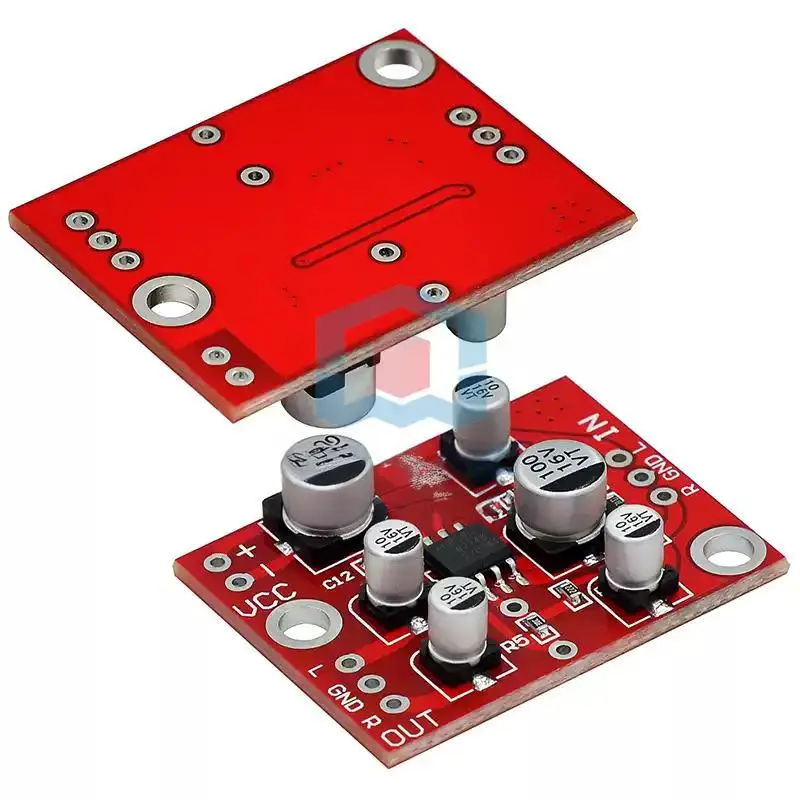 Panda Rabbit 2025 AD828/TDA1308 op amp preamplifier board, audio amplification module, single power supply 5V-15V