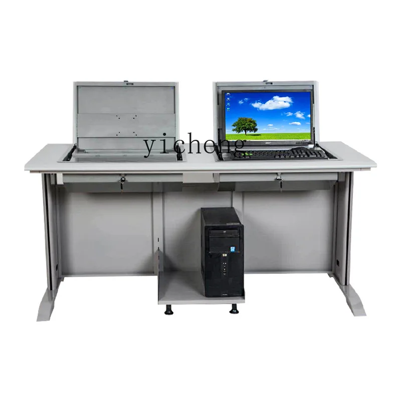 Zws Computer Desk Student Data Center Computer Flip Desk Multimedia Classroom New Desk