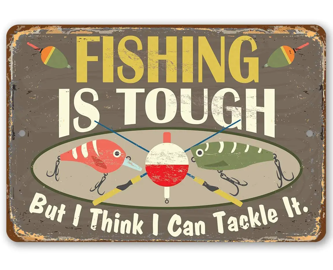 Y1,Fishing is a Job But I Can Tackle It - Great Beach and Lake House Decor, Classic Fishing Gifts for Fishermen Angle