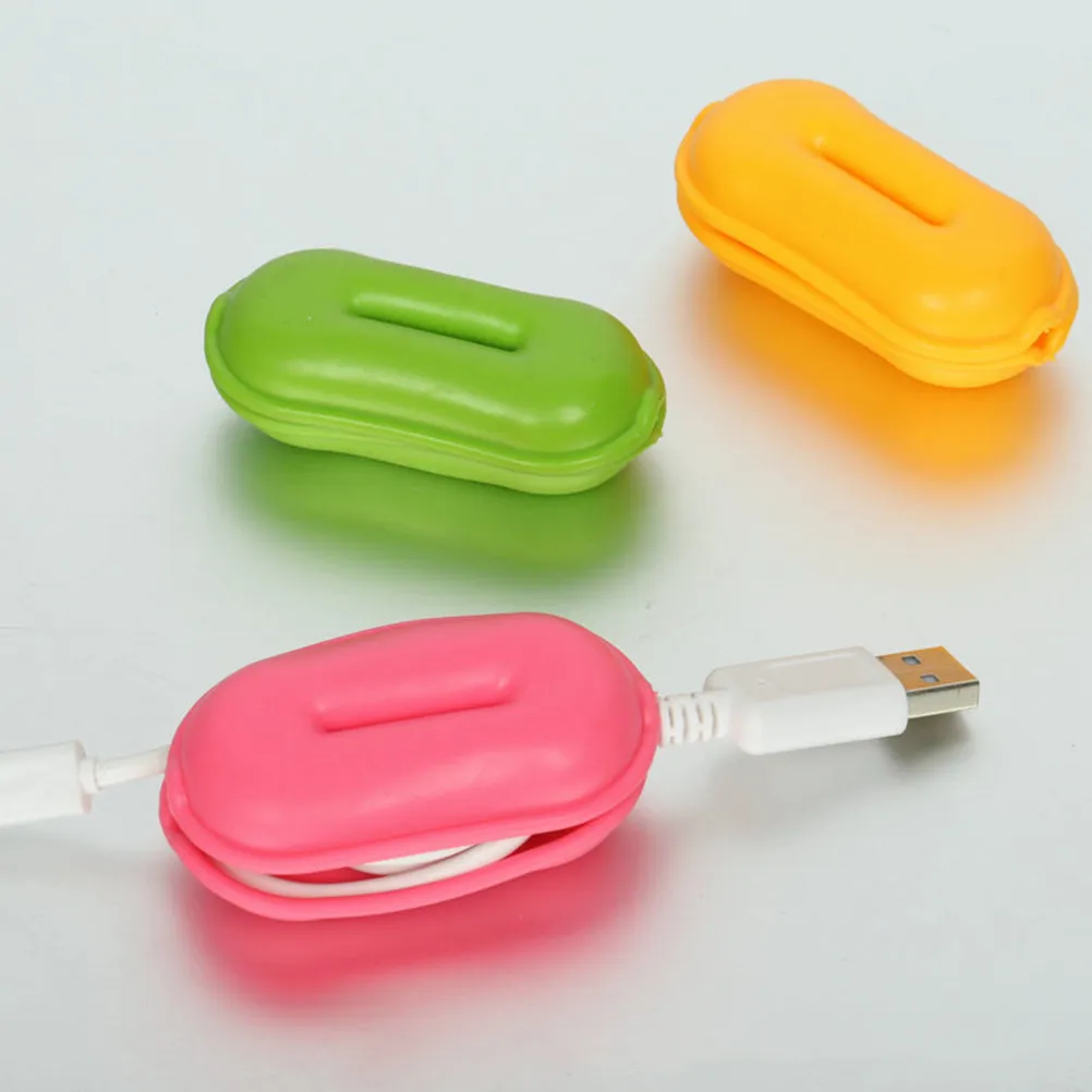 4Pcs Compact Earphone Organizer for Earbuds Cord Winder Tangle Prevention Protective Case Portable Lightweight Travel Friendly