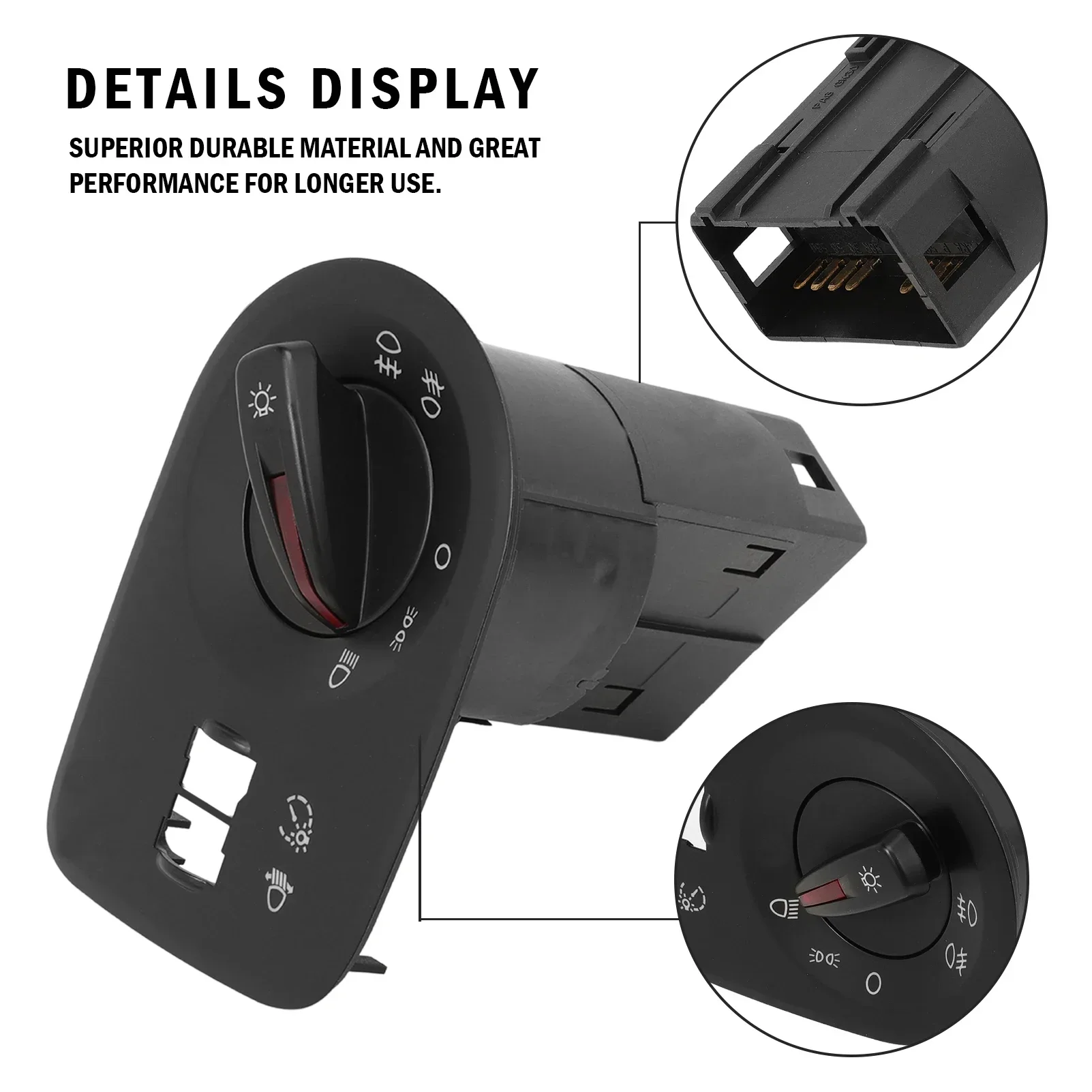 

6J1941531J Fog Light Headlight Light Switch For Seat Ibiza IV Main Light Switch Control Button Switch 6J1941531A 6J1941531AL