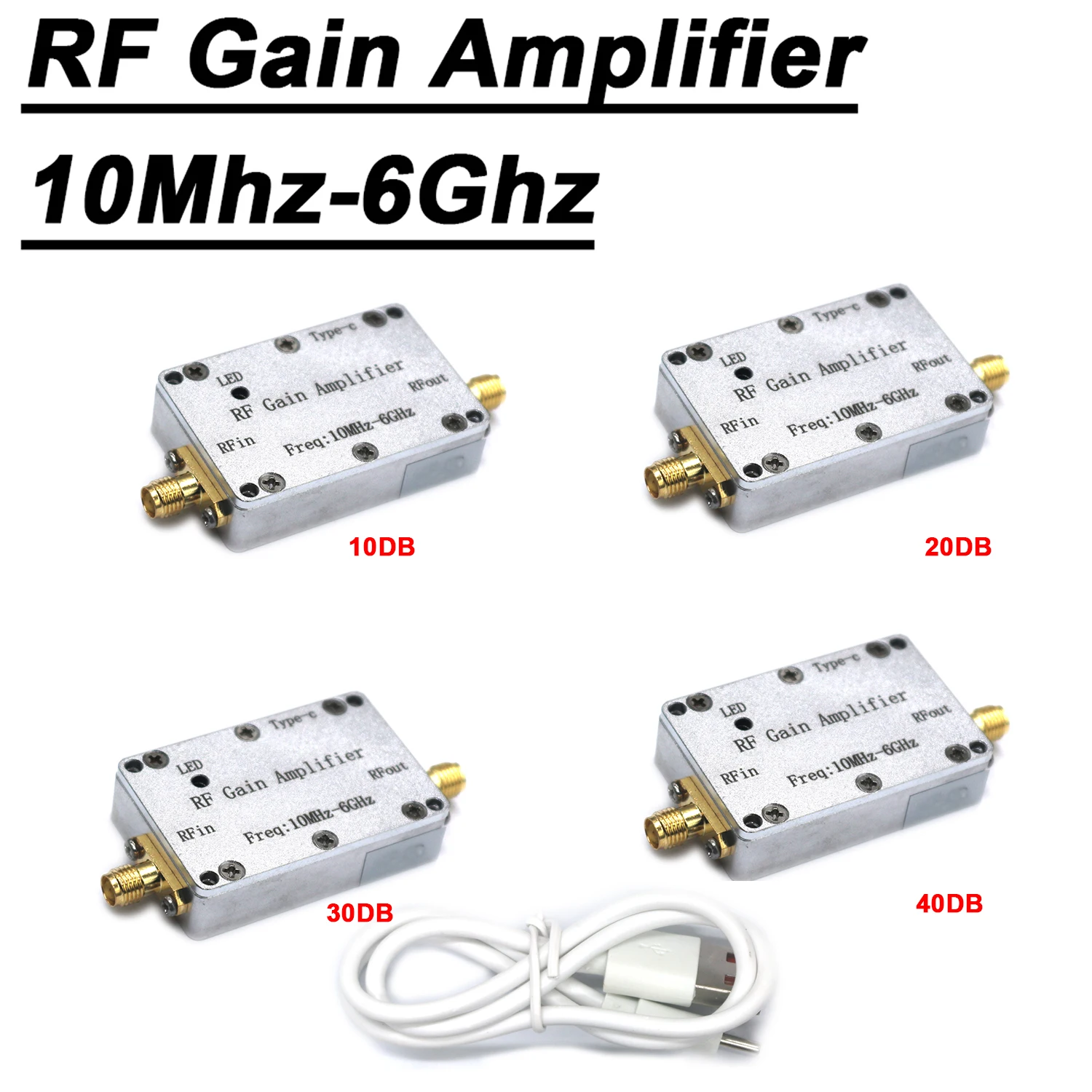 sistema de transmissor de receptor de sinal de rf radio sdr amplificador de potencia 10m6ghz 20db 30db 40db 01