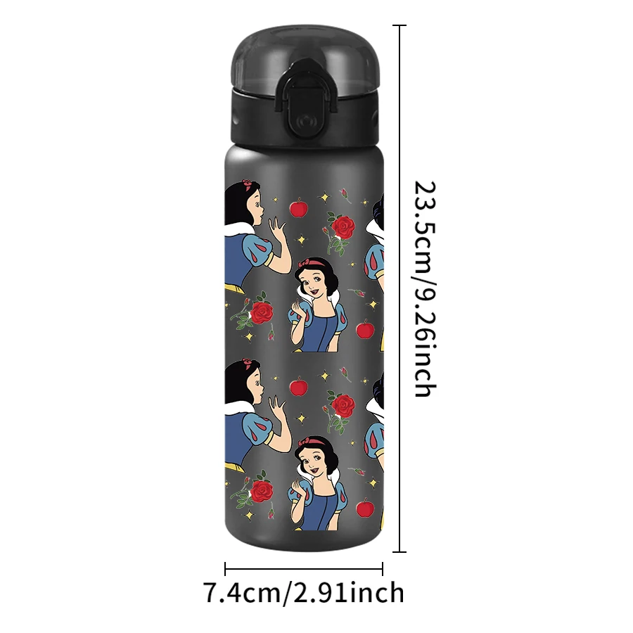 1 pezzo Disney Biancaneve Apple Rose modello bottiglia d'acqua in plastica da 26 once tazza d'acqua per sport all'aria aperta regalo di compleanno/retro a scuola