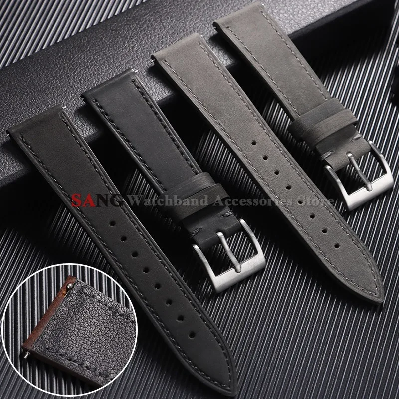 18mm 19mm 20mm 21mm 22mm 24mm Quick Release Straps Vintage Retro Calfskin Leather Watch Bands Universal Men Women Bracelets Belt
