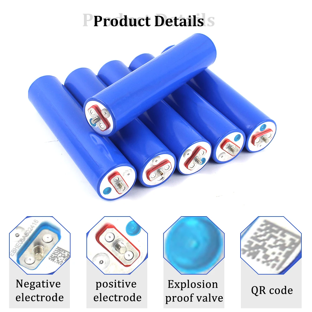 2.4V10Ah LTO Cells 32145 Cylindrical lithium titanate Batterie  10C Discharge 20000+ Cycle Rechargeable LTO Akku