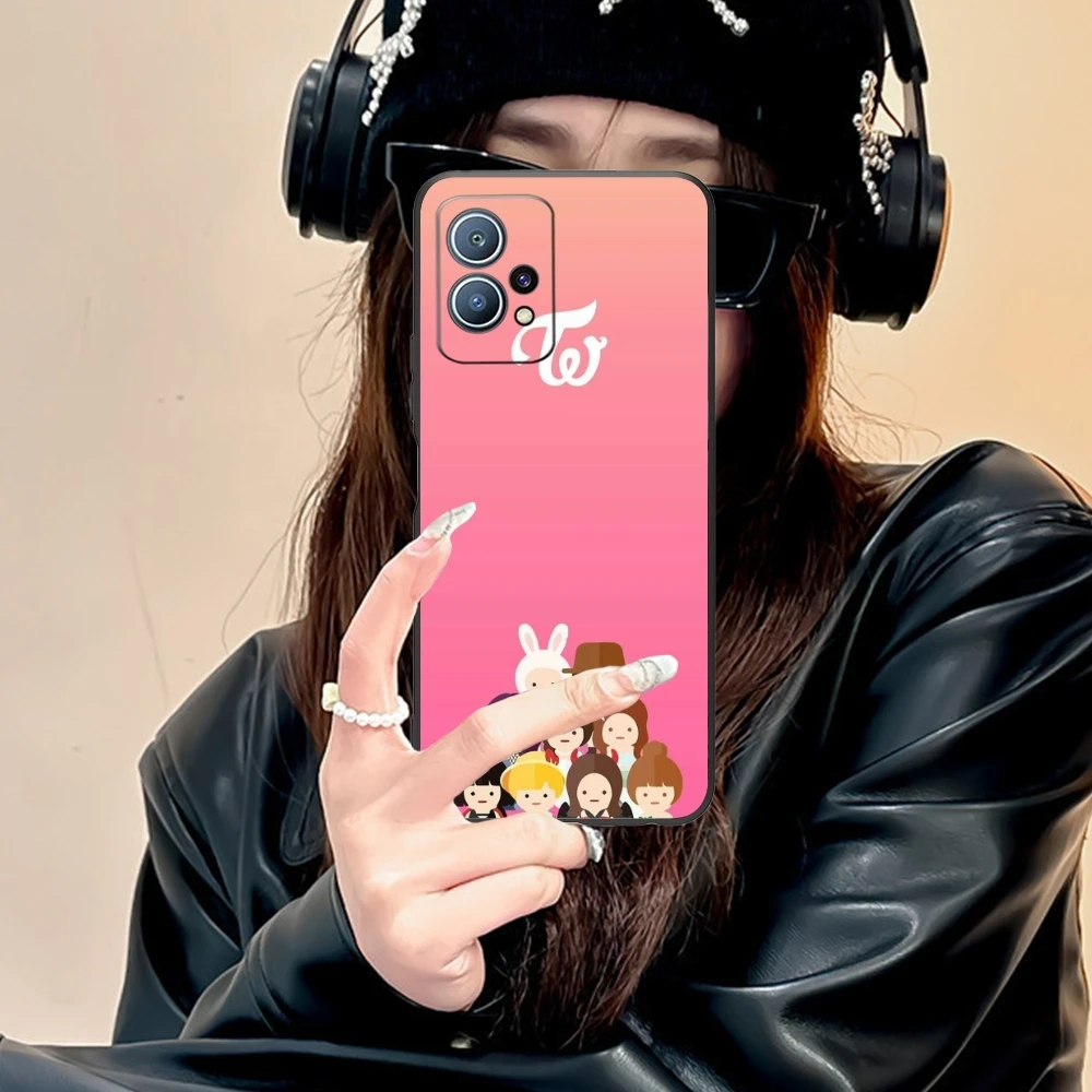 KPOP Cute Twice Mobile Cell Phone Case for Huawei P60 P50 P40 P30 P20 P10 P9 P8 Pro Lite Plus Black Soft Phone Cover Shell